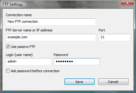 FTP server setup in Log2Stats