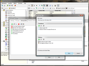 Log2Stats: Workspace settings - parsing filters