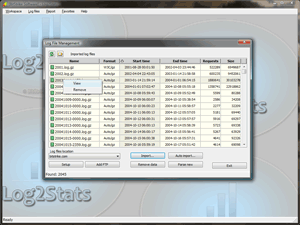 Log2Stats: Log file management